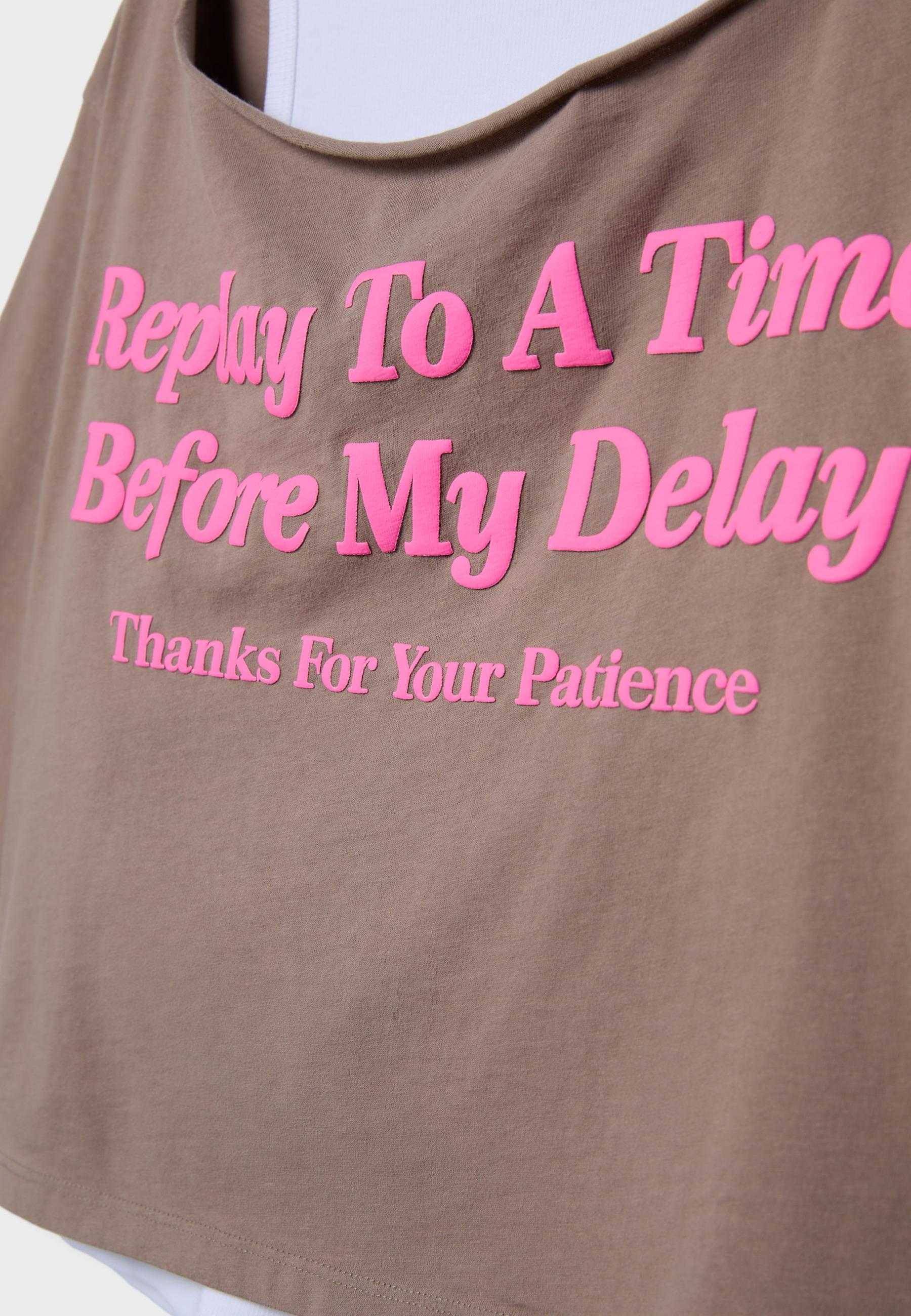 Double placement T-shirt — Beige