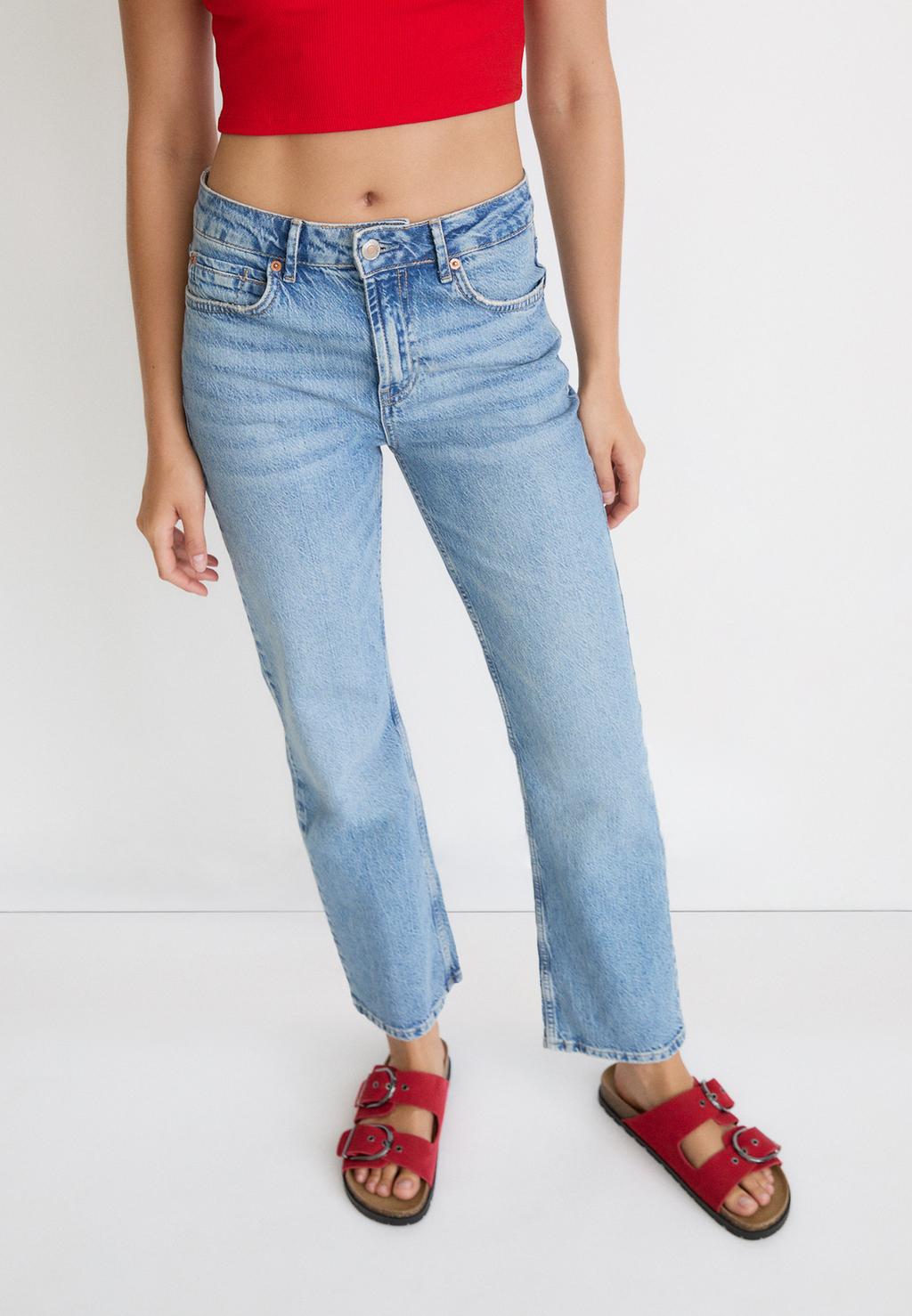 D98 straight-leg vintage effect jeans