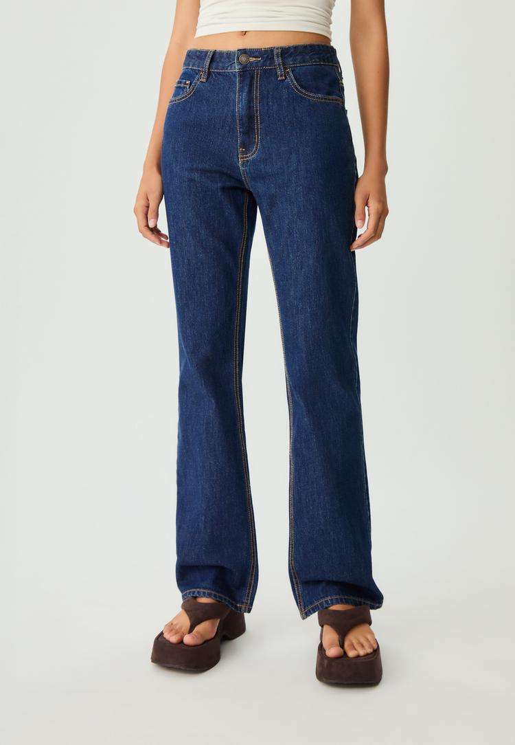 jeans straight high waist comfort
