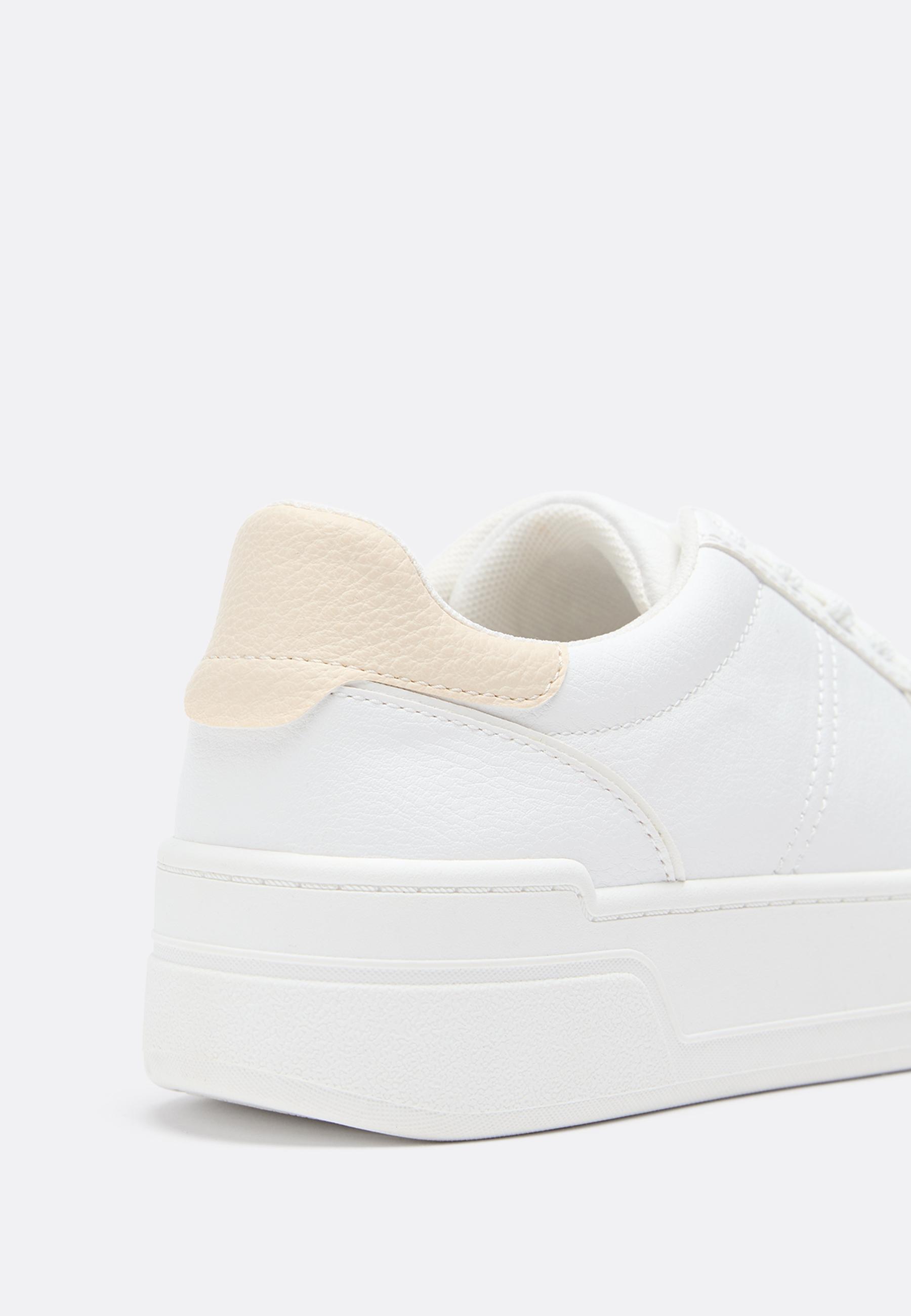 Casual platform trainers — WHITE