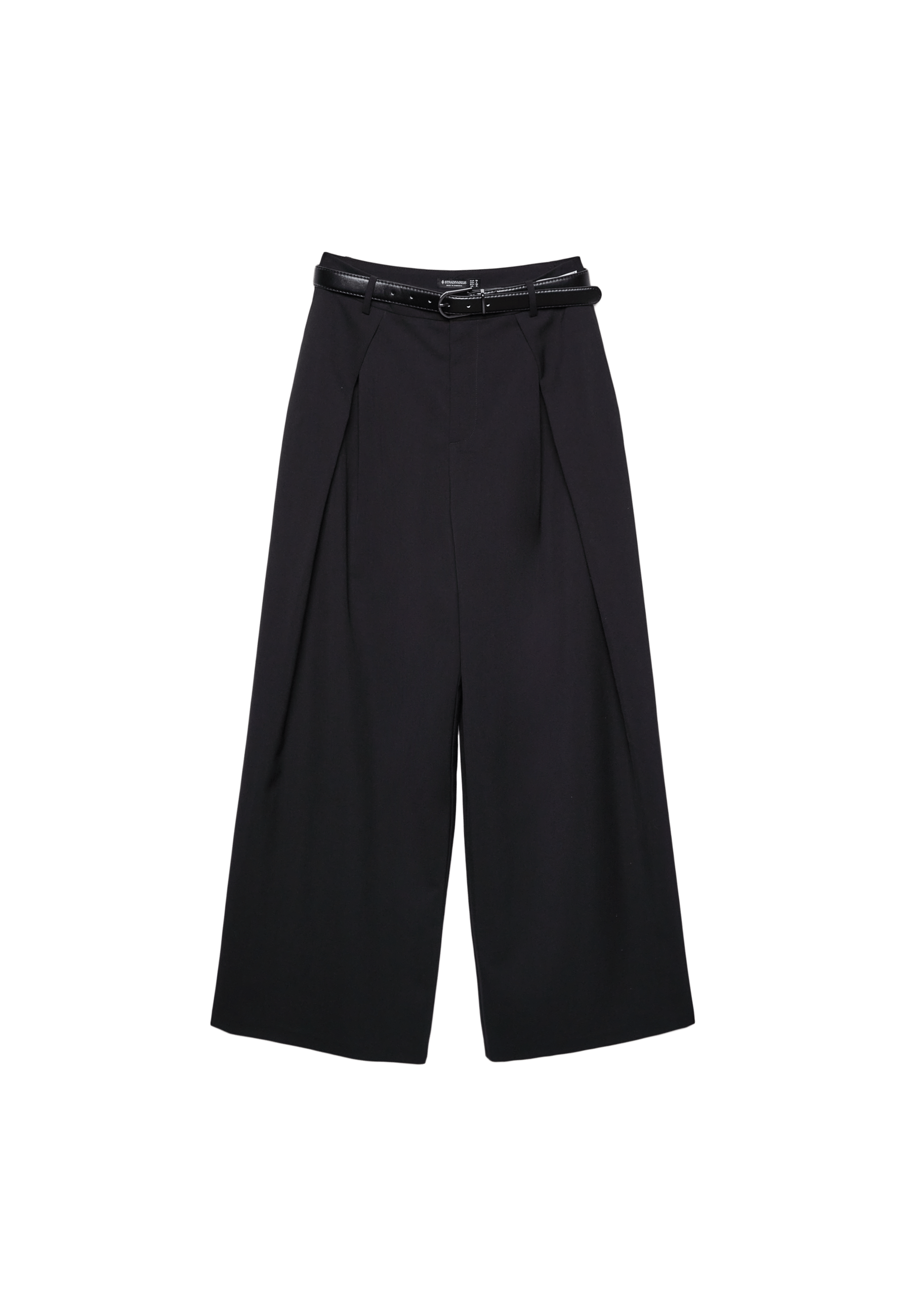 Stradivarius Maxi pensli kemerli pantolon görsel 8