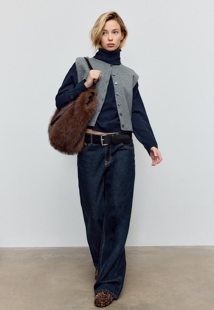 maglia a collo alto basic