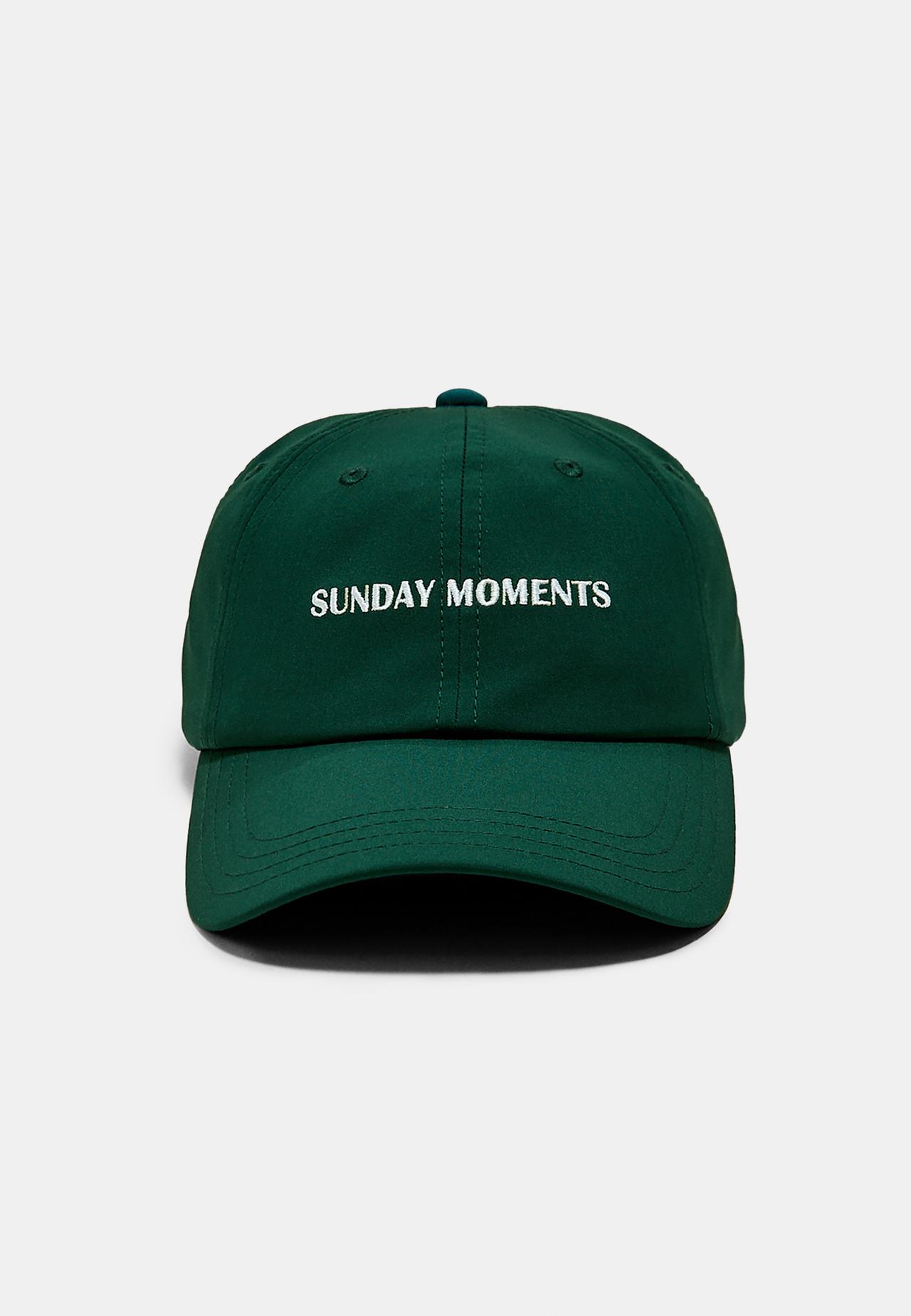 Sunday Moments embroidered cap — Khaki