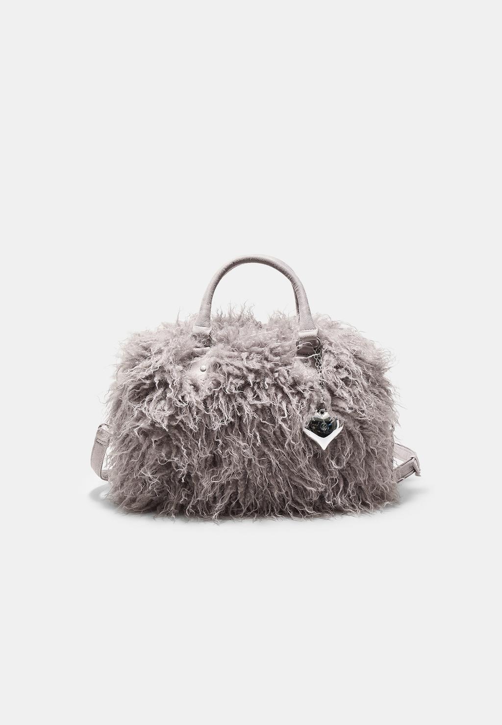 Sac bowling fausse fourrure cœur
