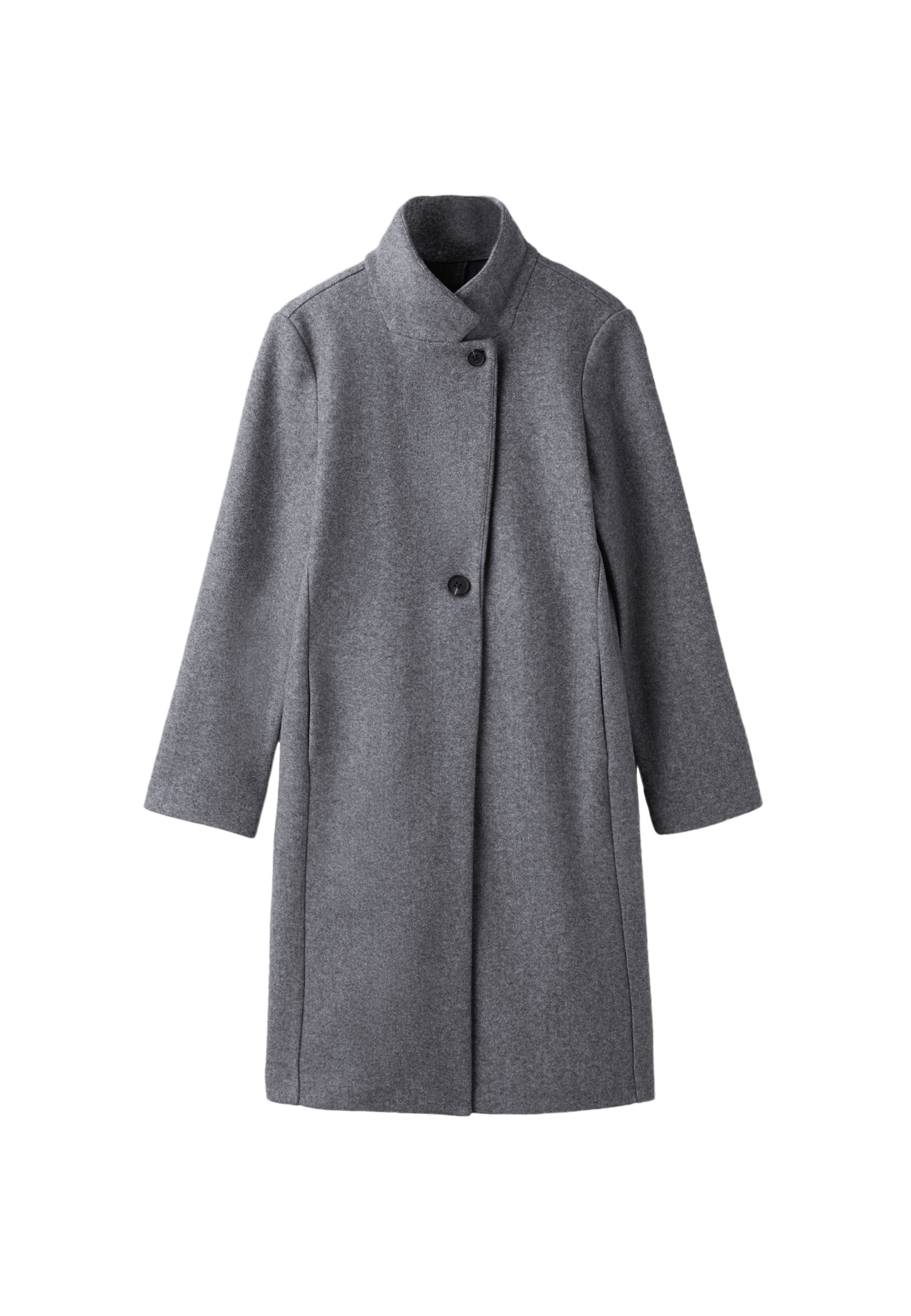 Basic soft-touch coat — Dark grey