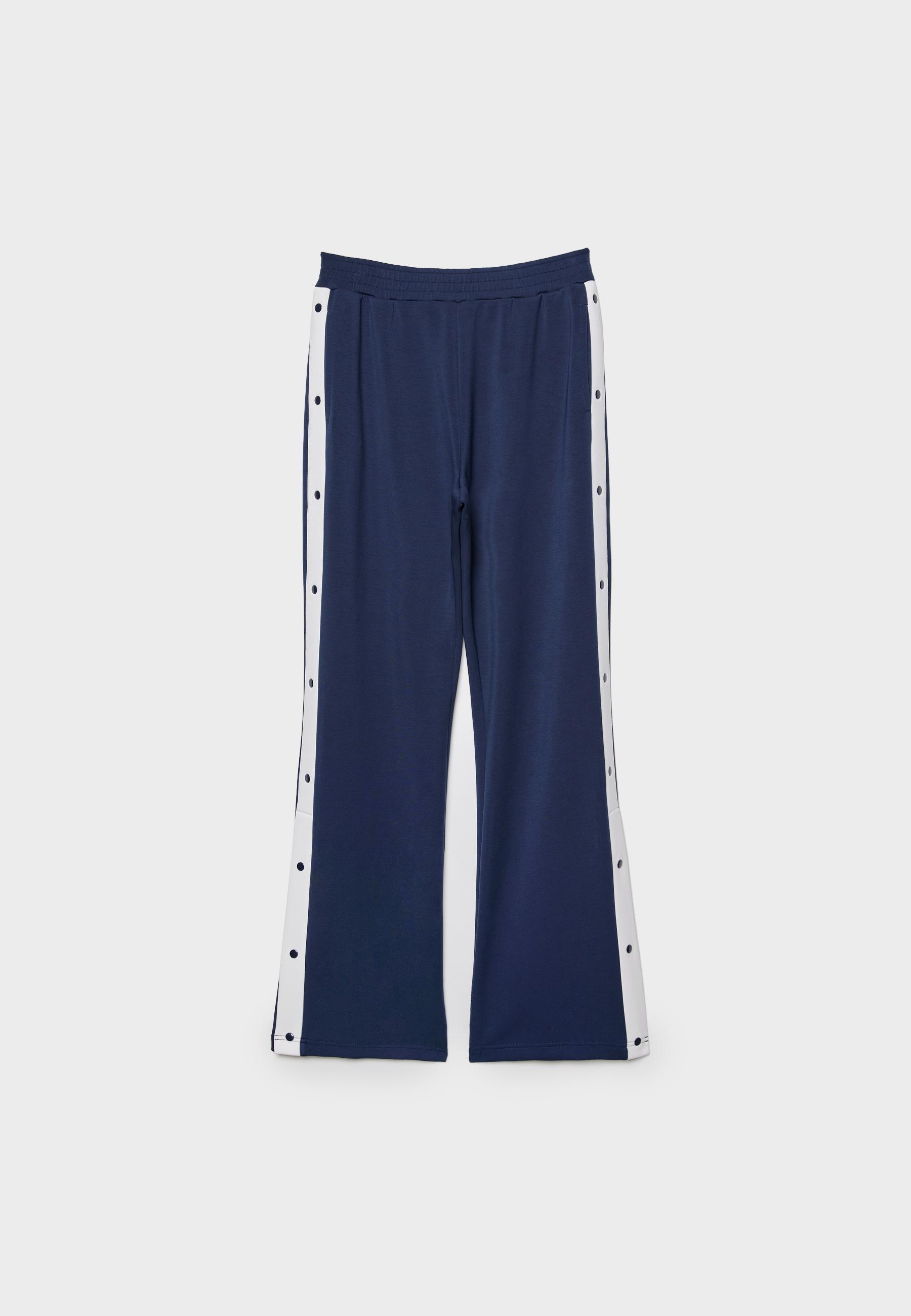 Side stripe button pants on sale