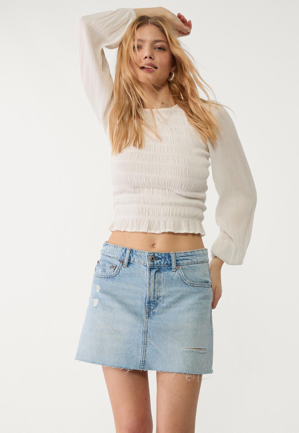 Kurzer Denim-Rock