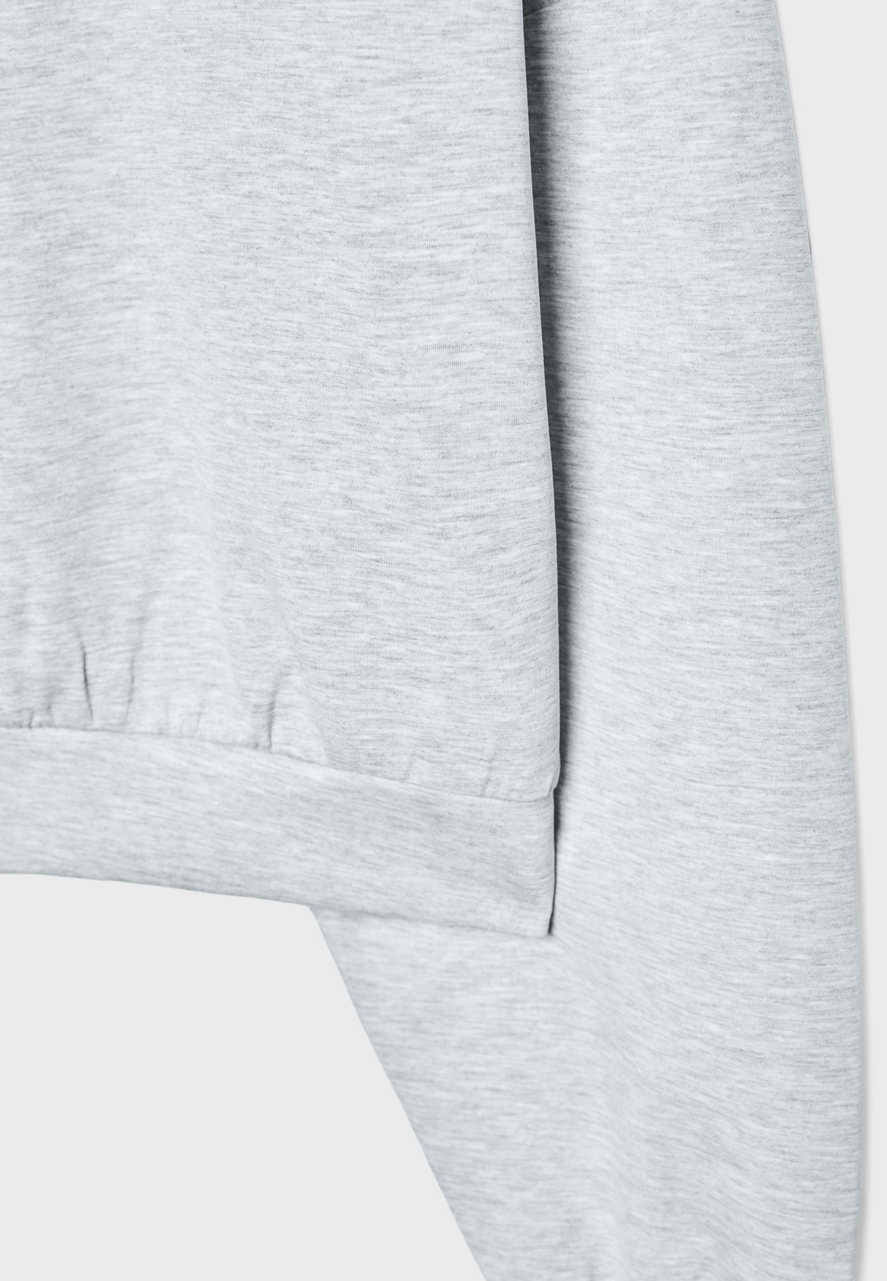 Soft-touch batwing sleeve sweatshirt — Grey melange
