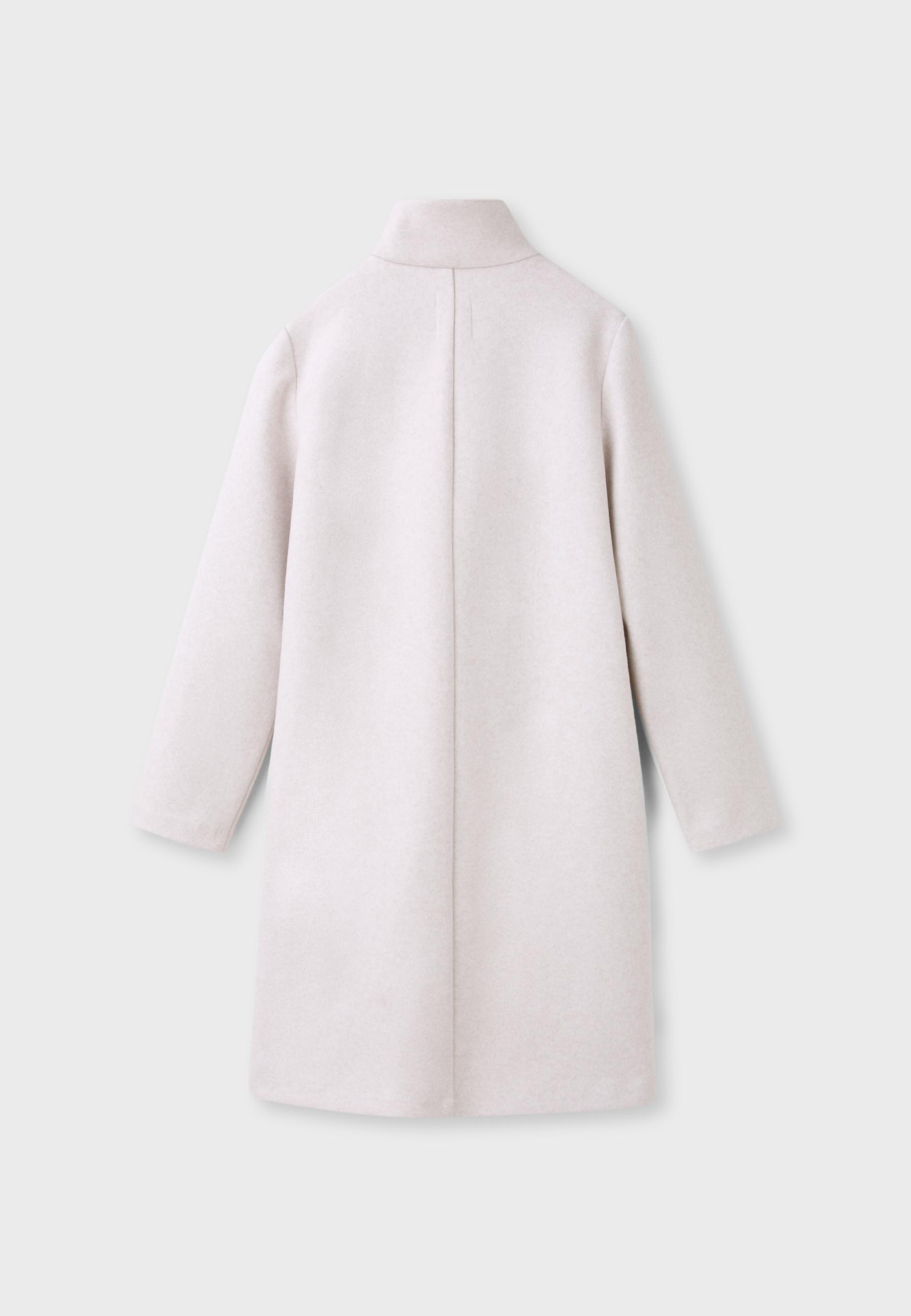Basic soft-touch coat — Ecru
