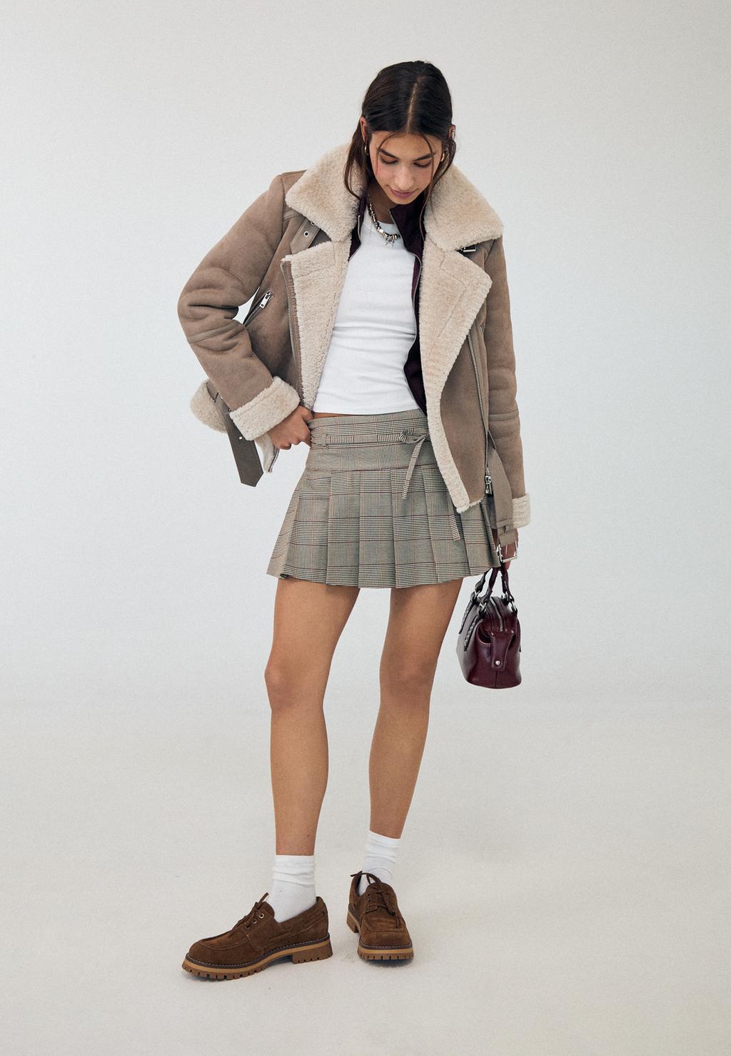 Cazadora biker doble faz efecto ante