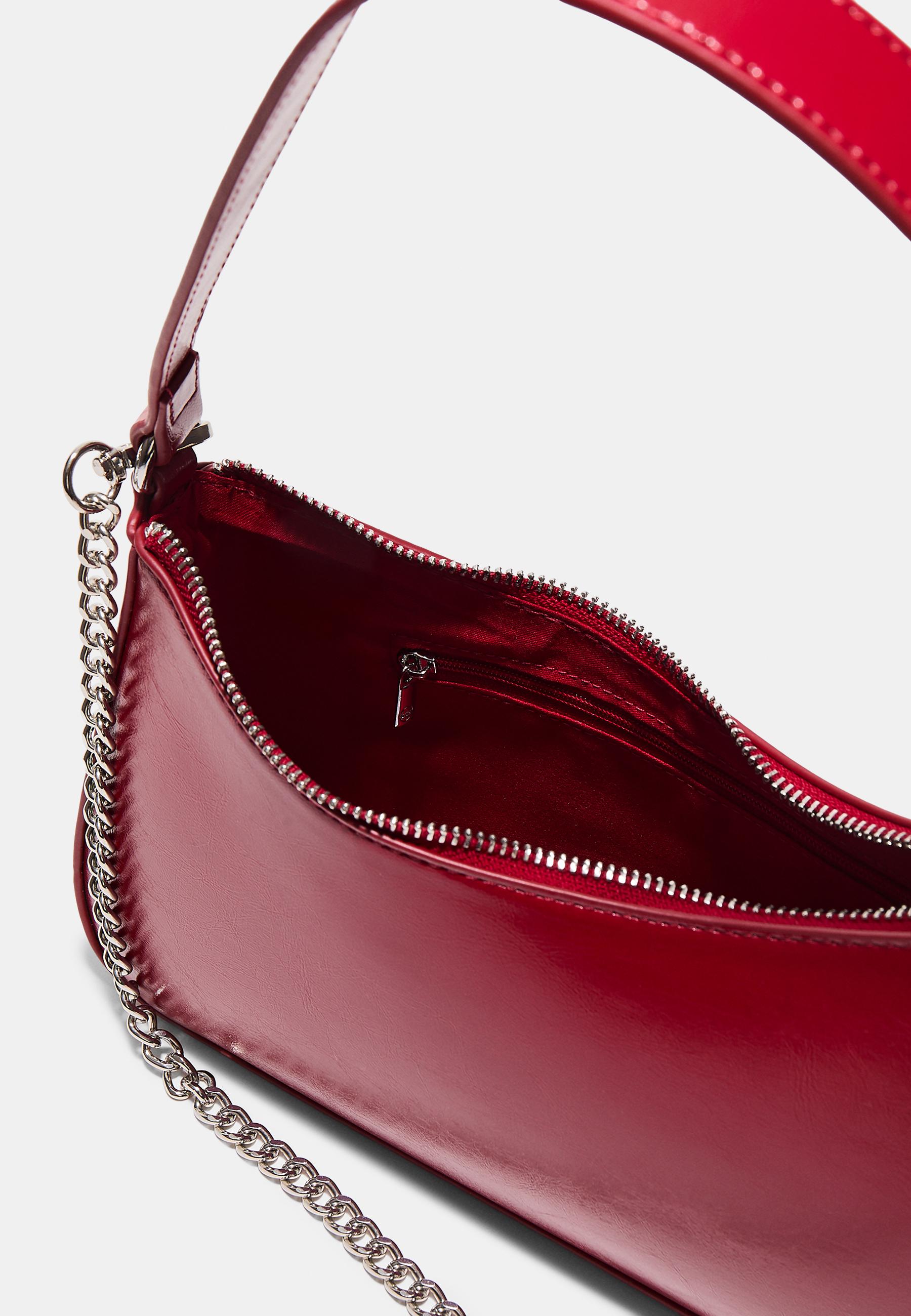 Long chain shoulder bag — Red