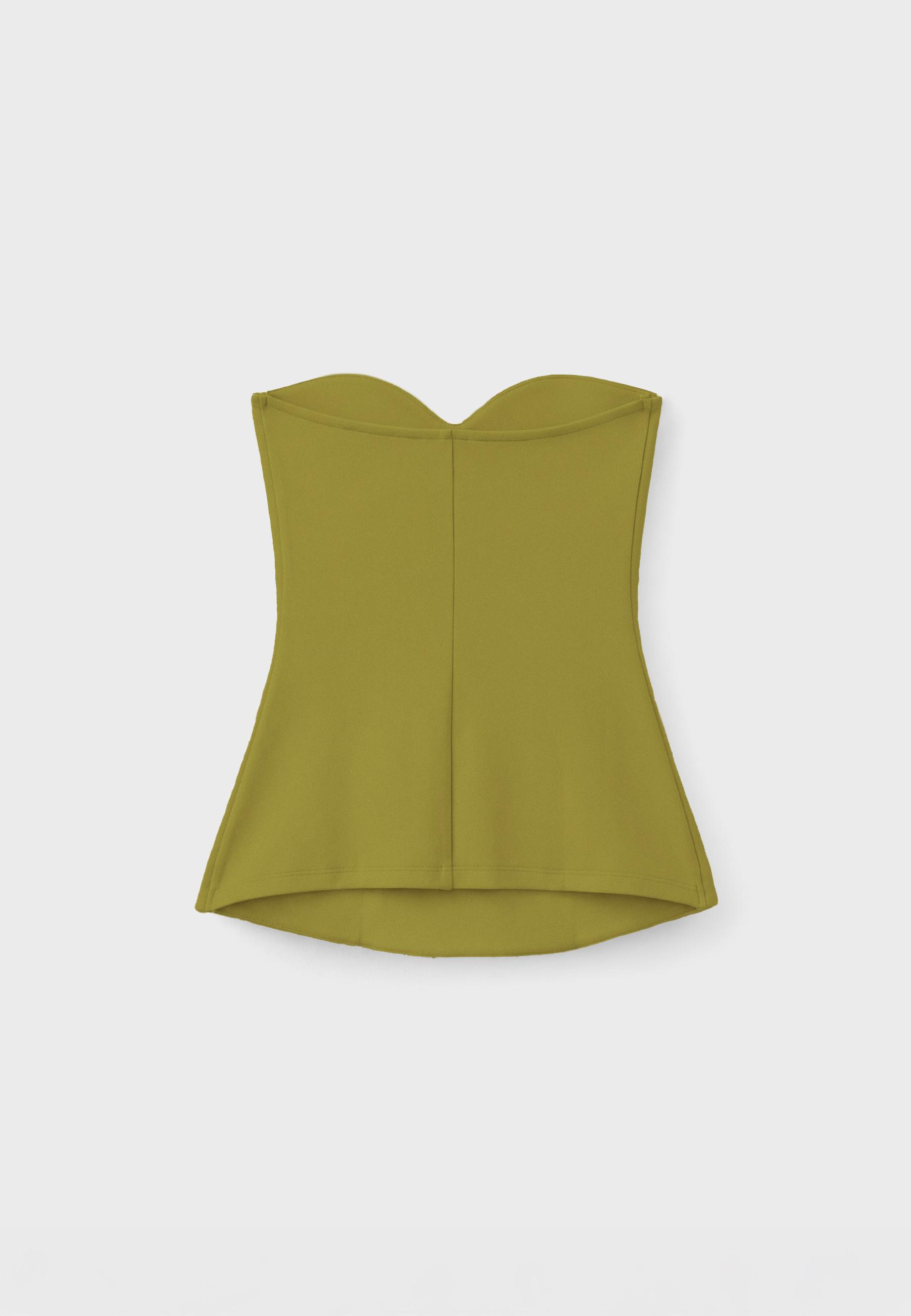 Sweetheart bandeau top — Olive green