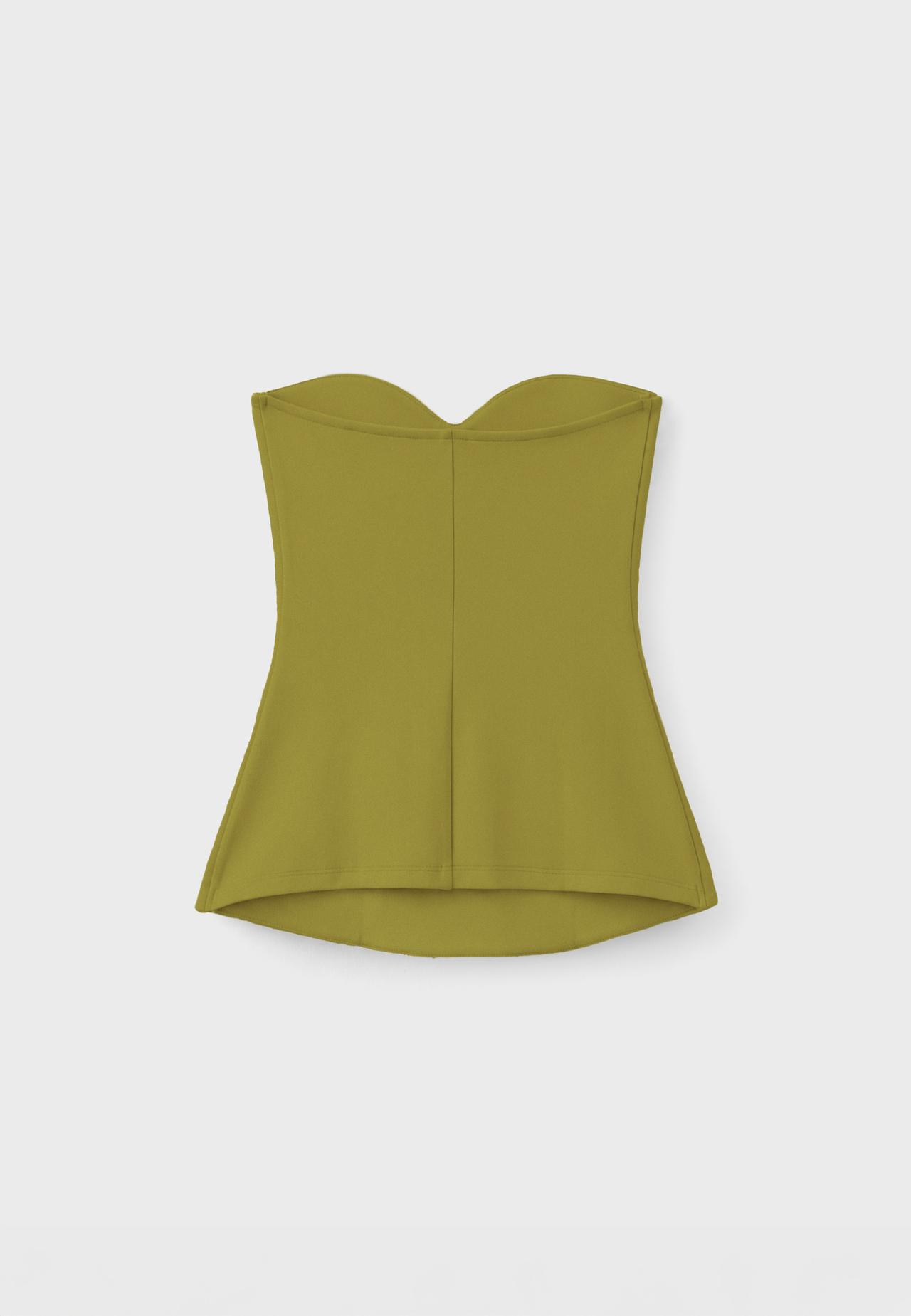 Sweetheart neckline bandeau — Olive green