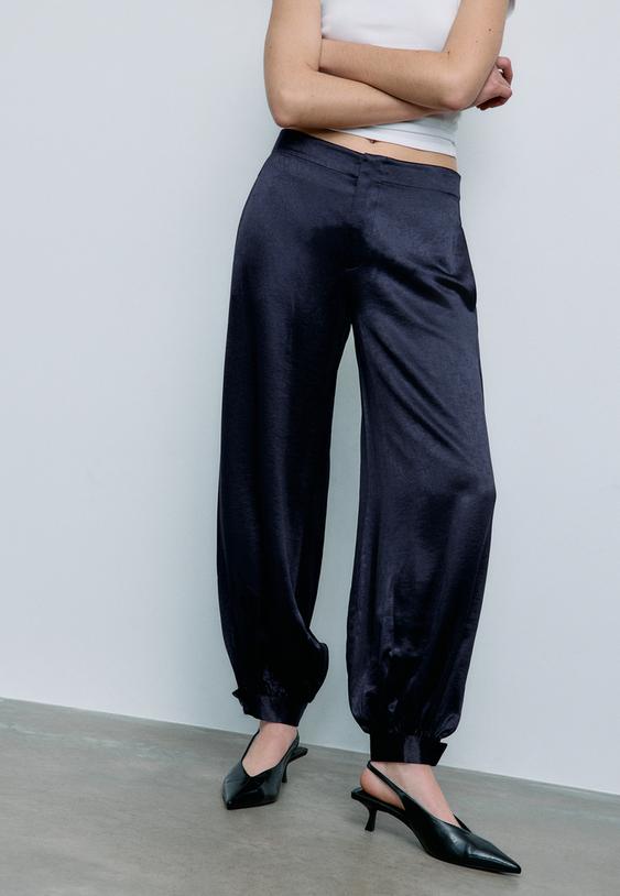 calcas balao acetinadas de vestir