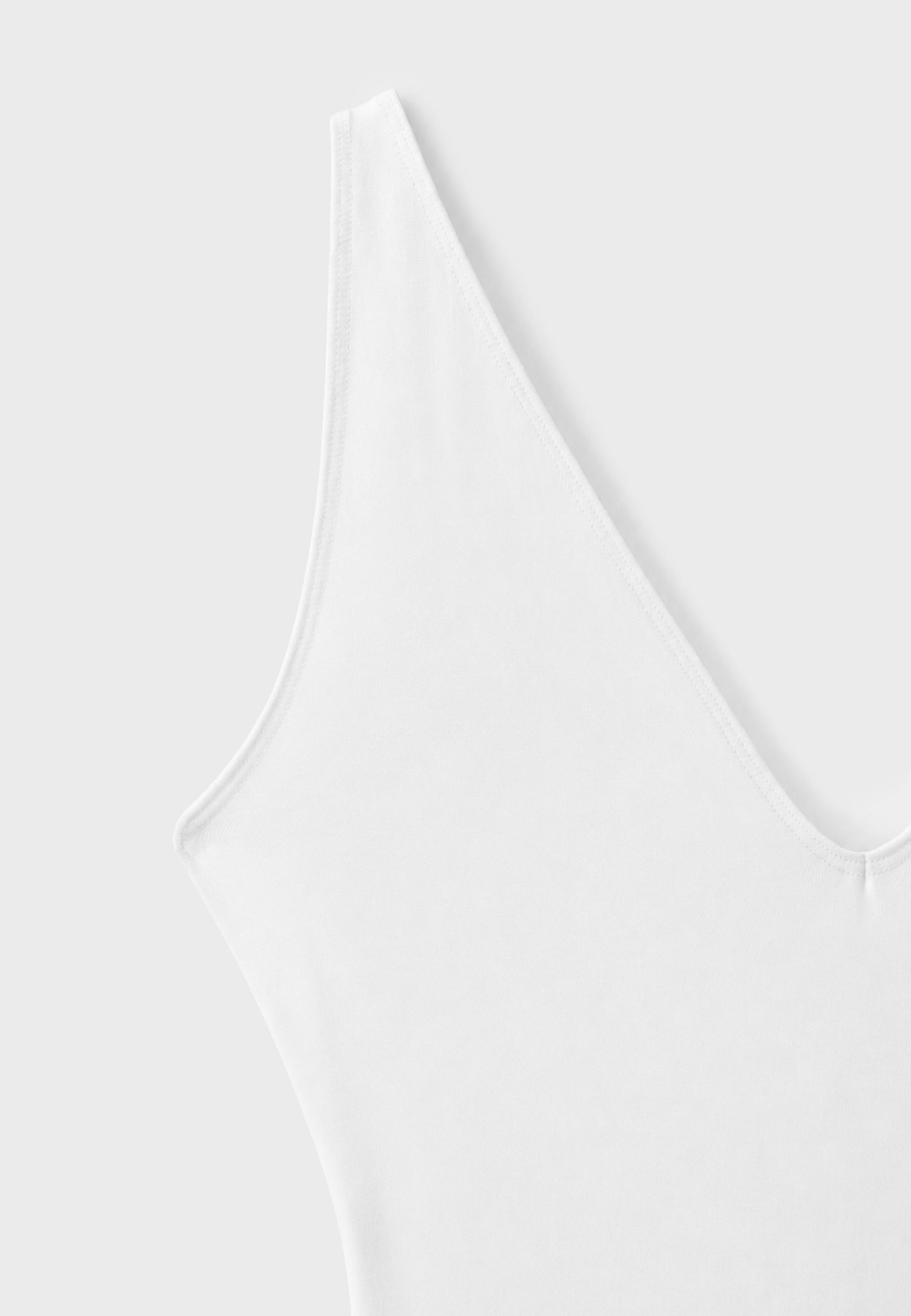 V-neck bodysuit — White