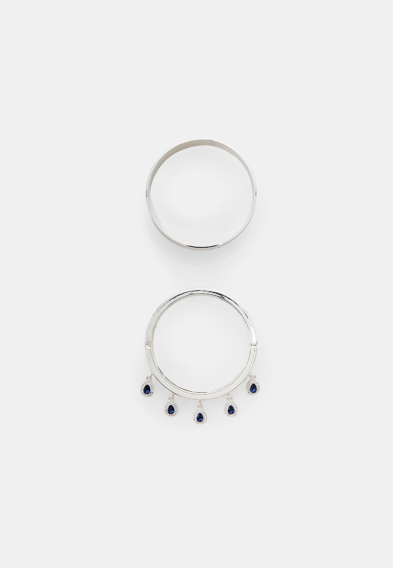 Set of 2 jewel charm bracelets — Grey