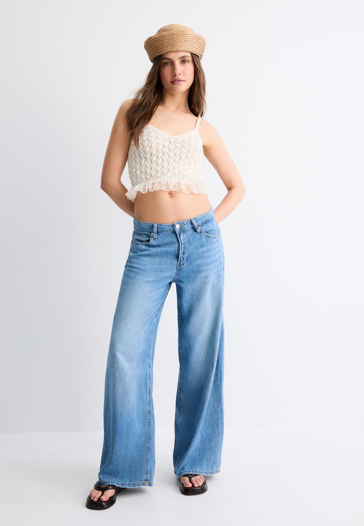 mixed knit top