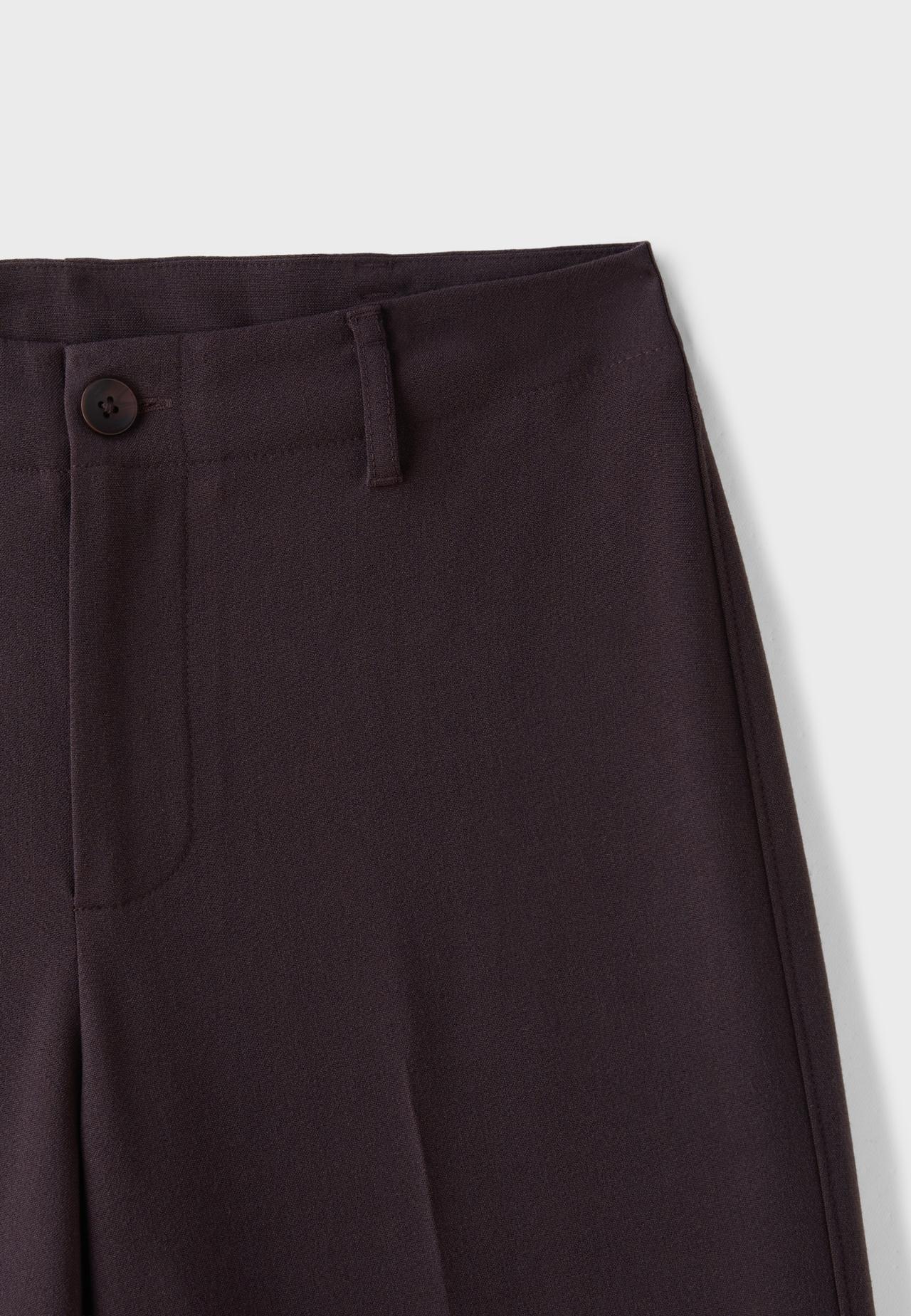 Slim fit straight smart trousers — Dark purple
