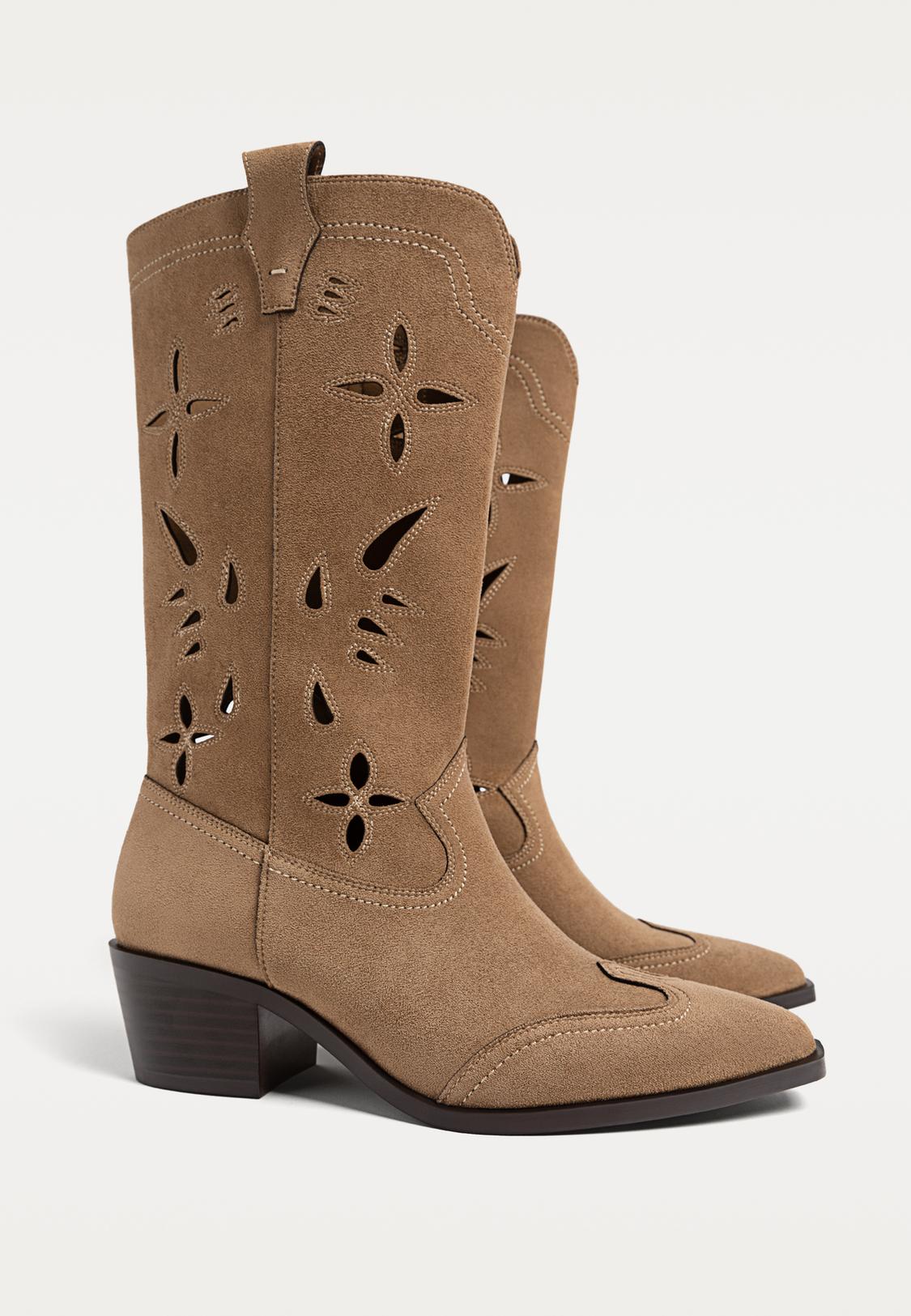 Openwork cowboy boots Women's fashion Stradivarius Lebanon