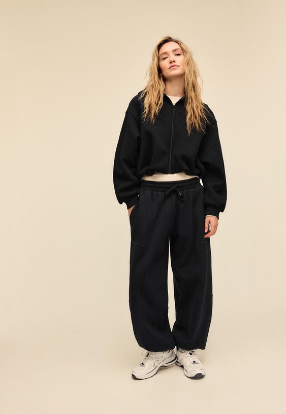 sudadera bomber capucha estampada