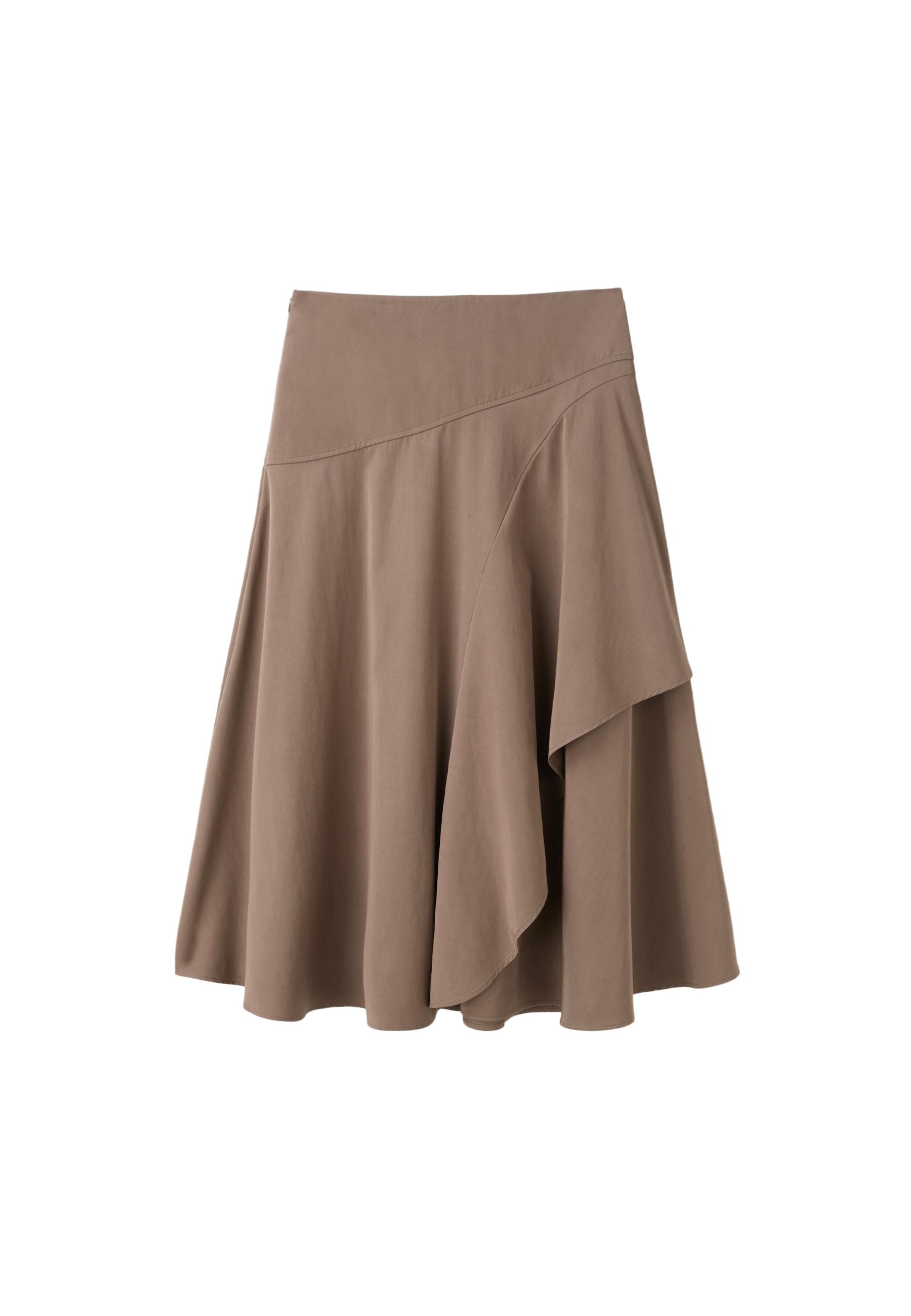Layered midi skirt — Stone