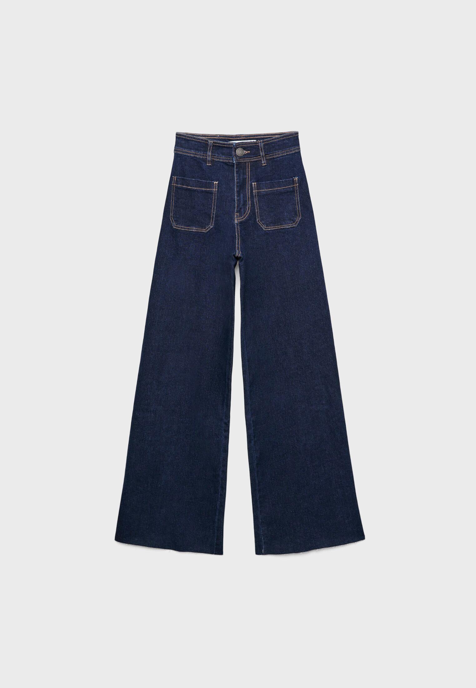 Straight-leg jeans with pockets — RINSE BLUE DENIM