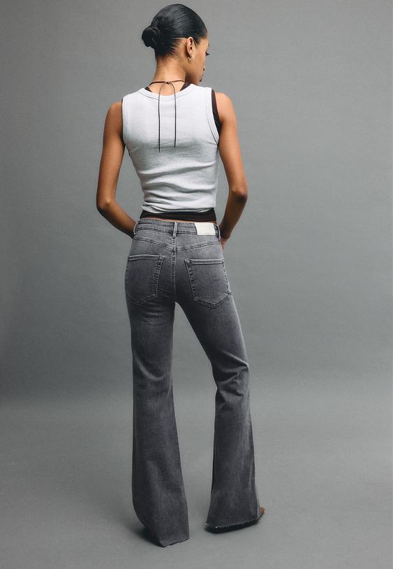 d74 jeans flare slit