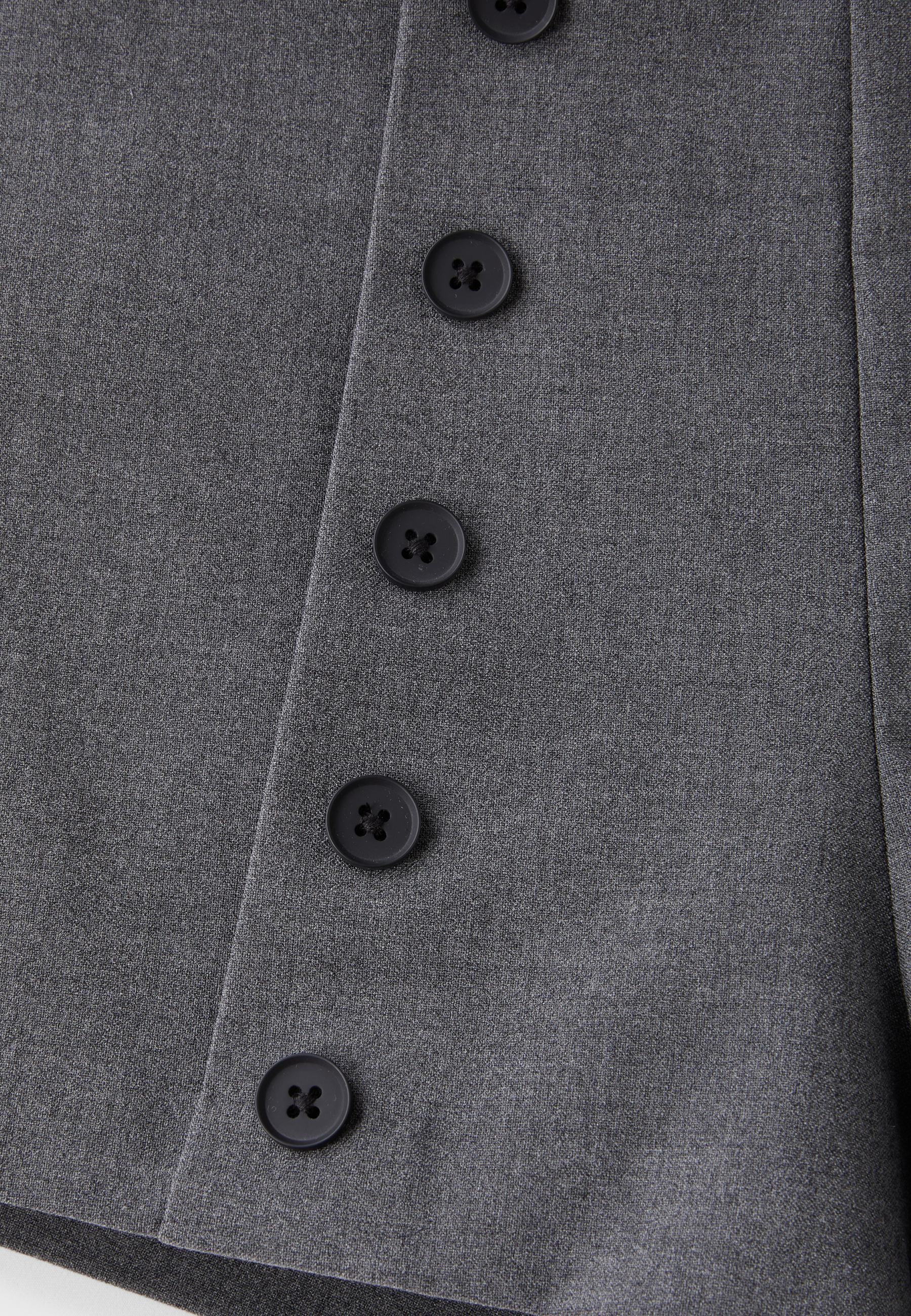 Button-detail micro shorts — Dark grey