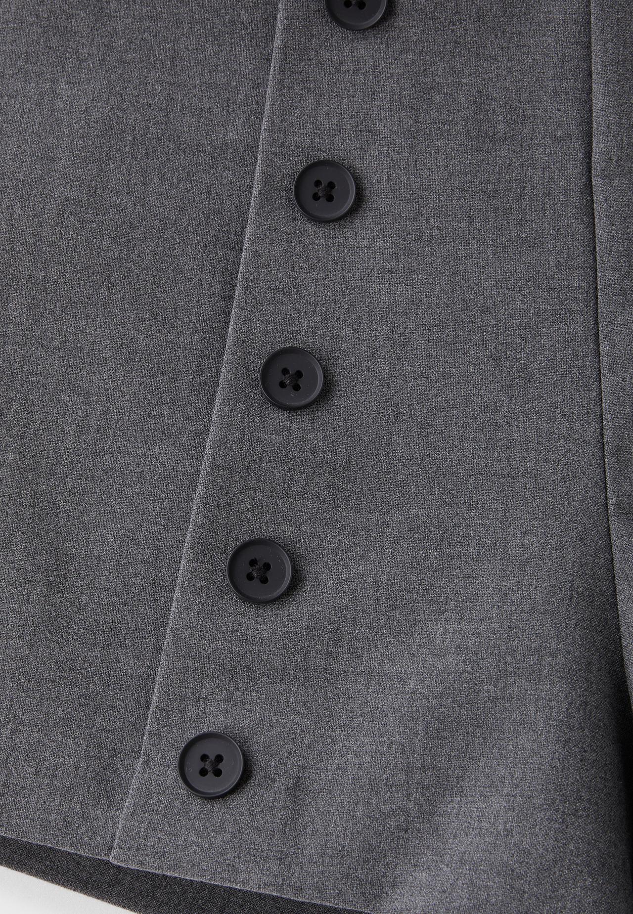Micro tailored button shorts — Dark grey