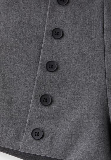 Micro tailored button shorts — Dark grey 9