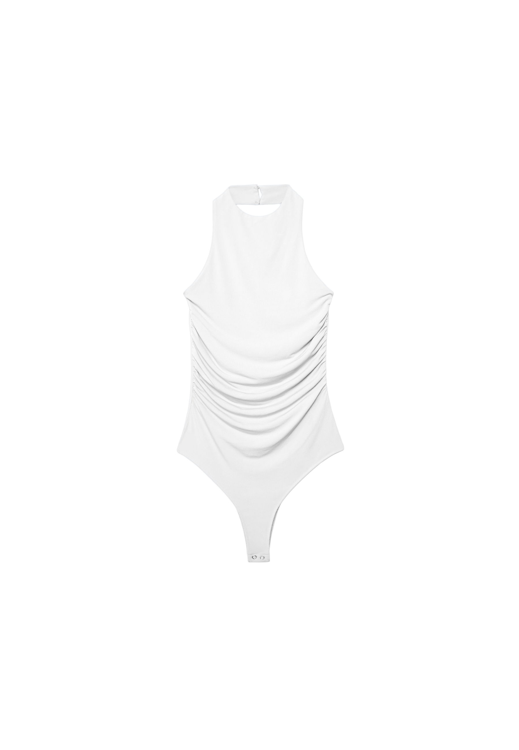 Halterneck bodysuit — Ecru