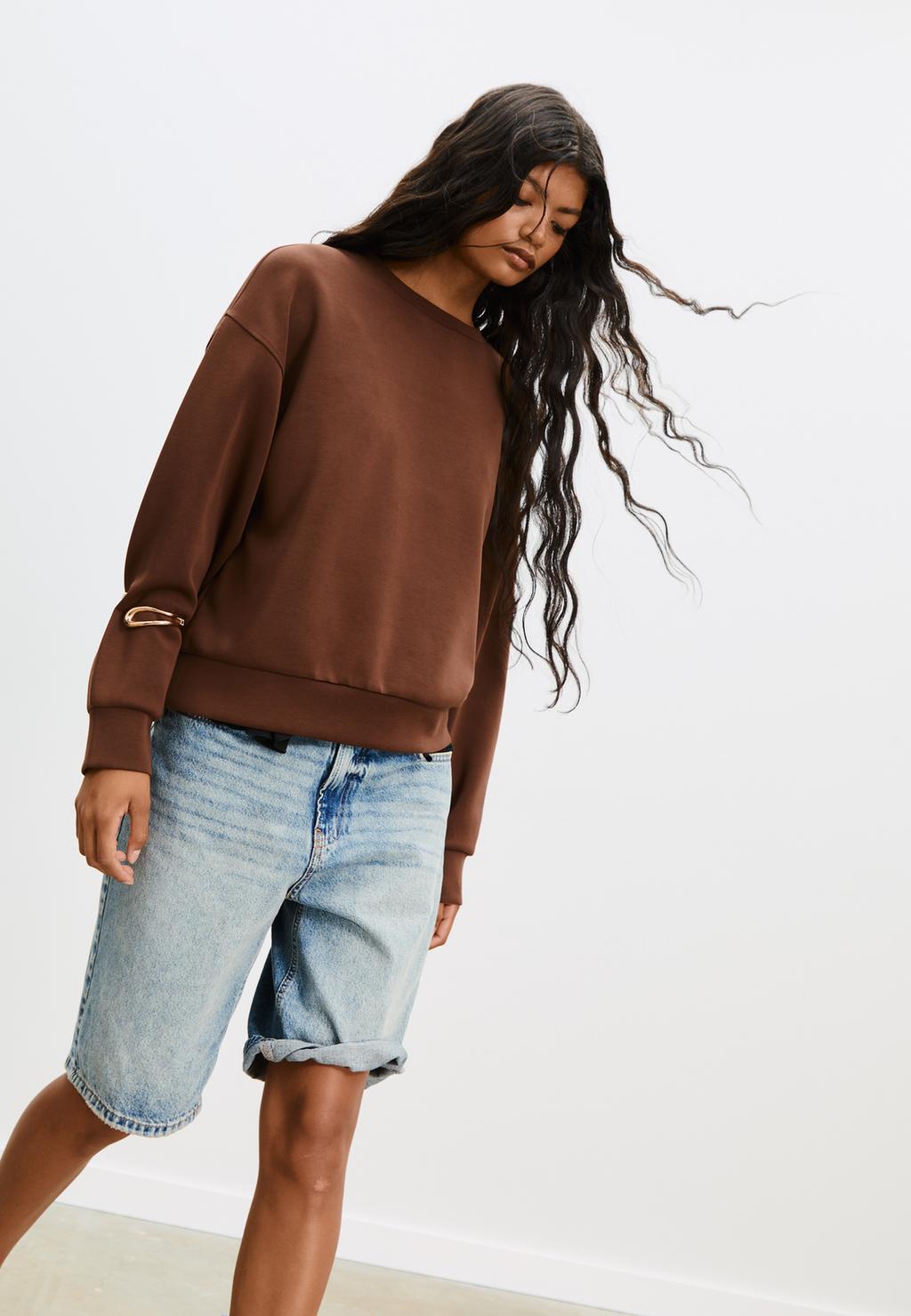 Basic-Sweatshirt mit weichem Griff