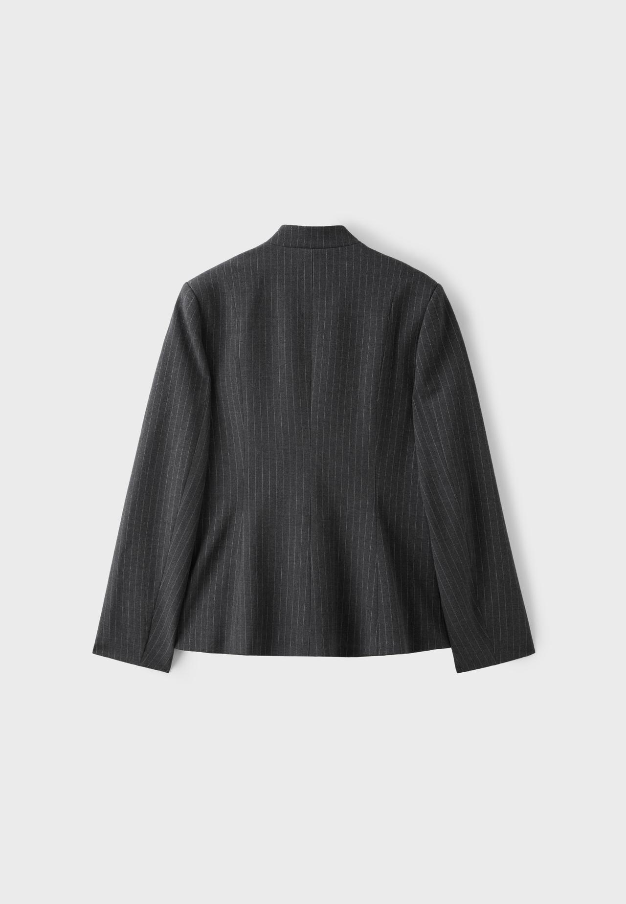Asymmetric multi-button blazer — Dark grey