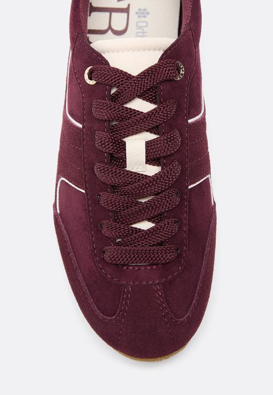 baskets semelle fine details cuir