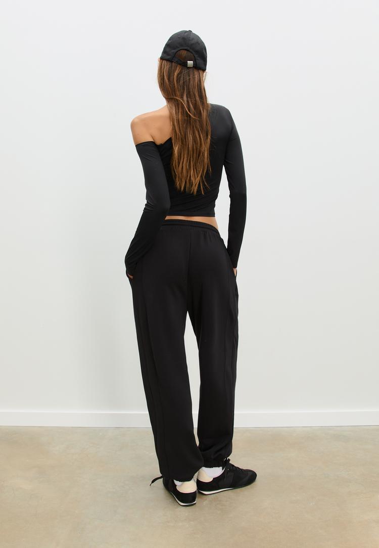 asymmetrisch polyamide t shirt