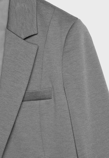 Basic knit blazer — Dark grey 9