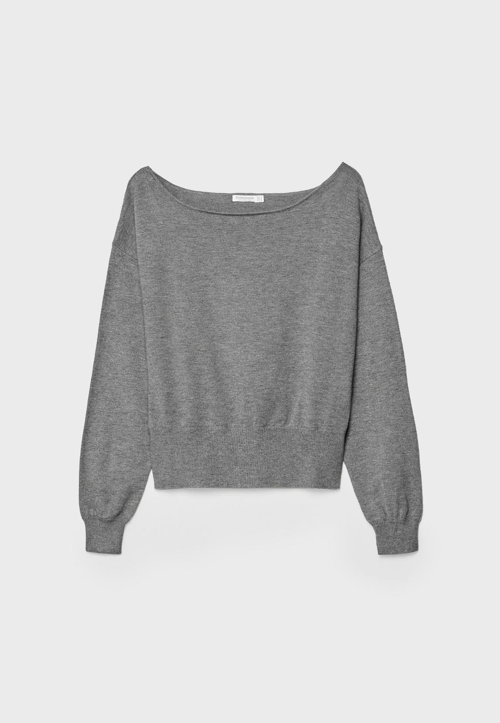 Strickpullover mit Bateau-Ausschnitt