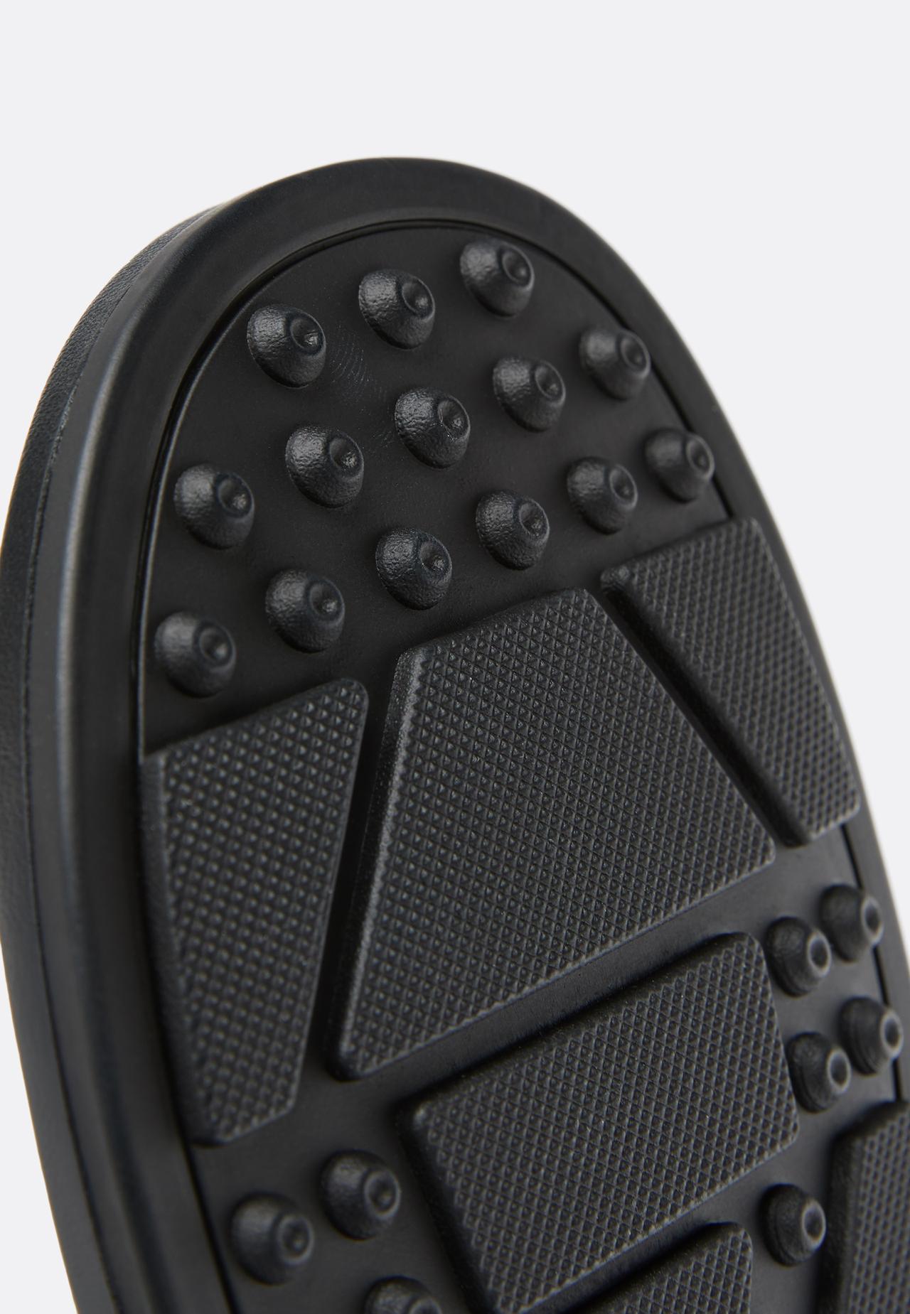 Flat thong mesh sandals — BLACK