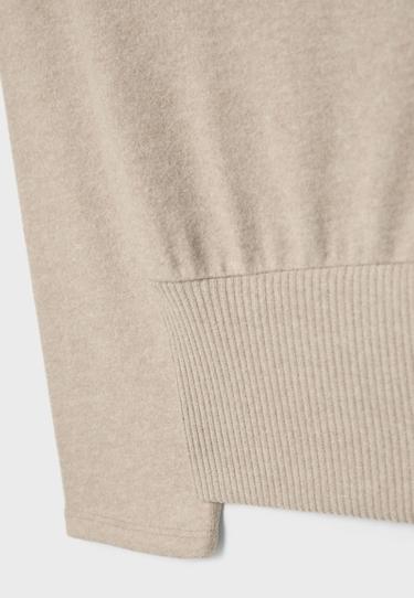 Boat neck T-shirt with waistband — Stone 9
