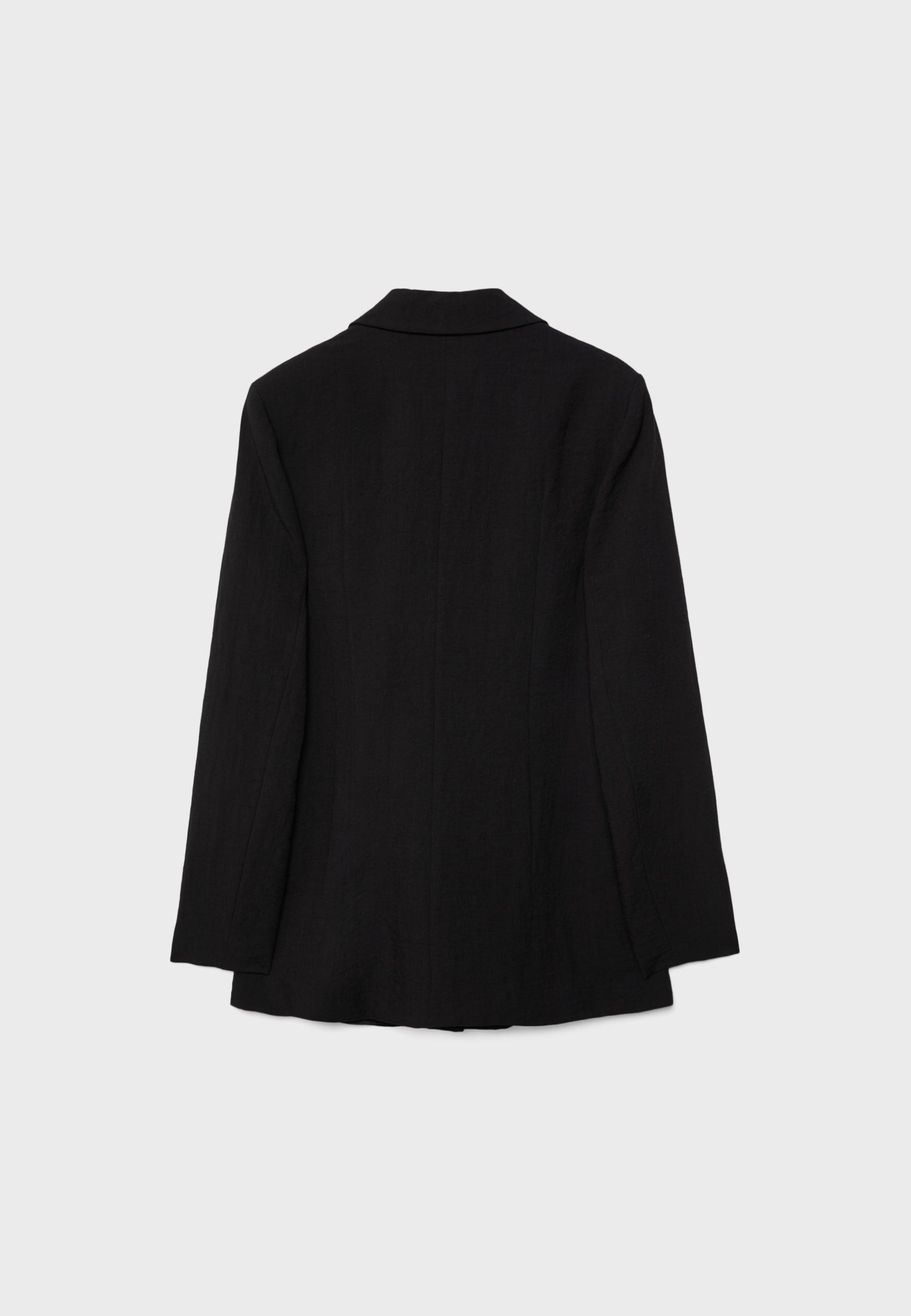Fitted rustic blazer — Black