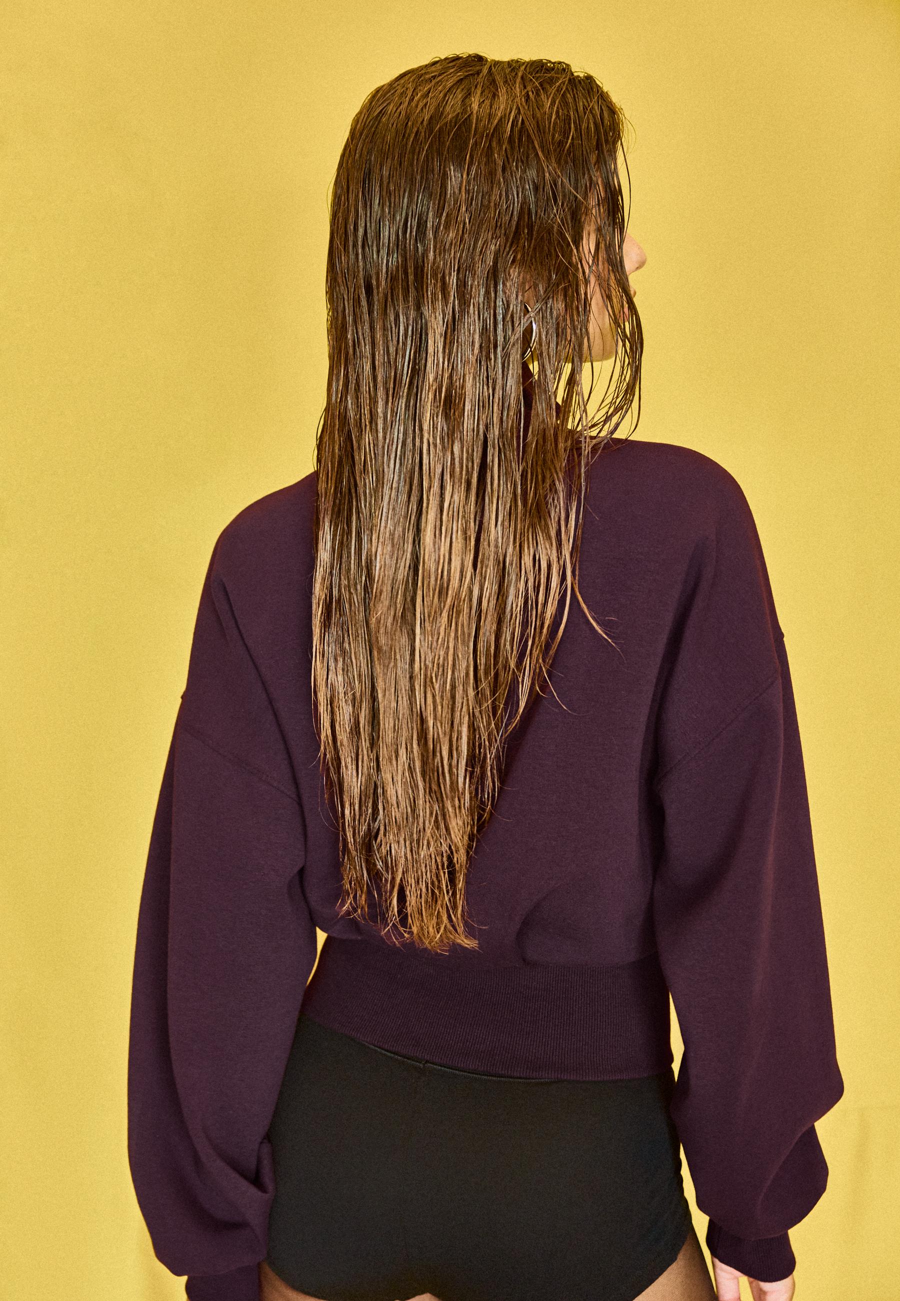 B10 Zip-up sweatshirt with collar — Dark purple