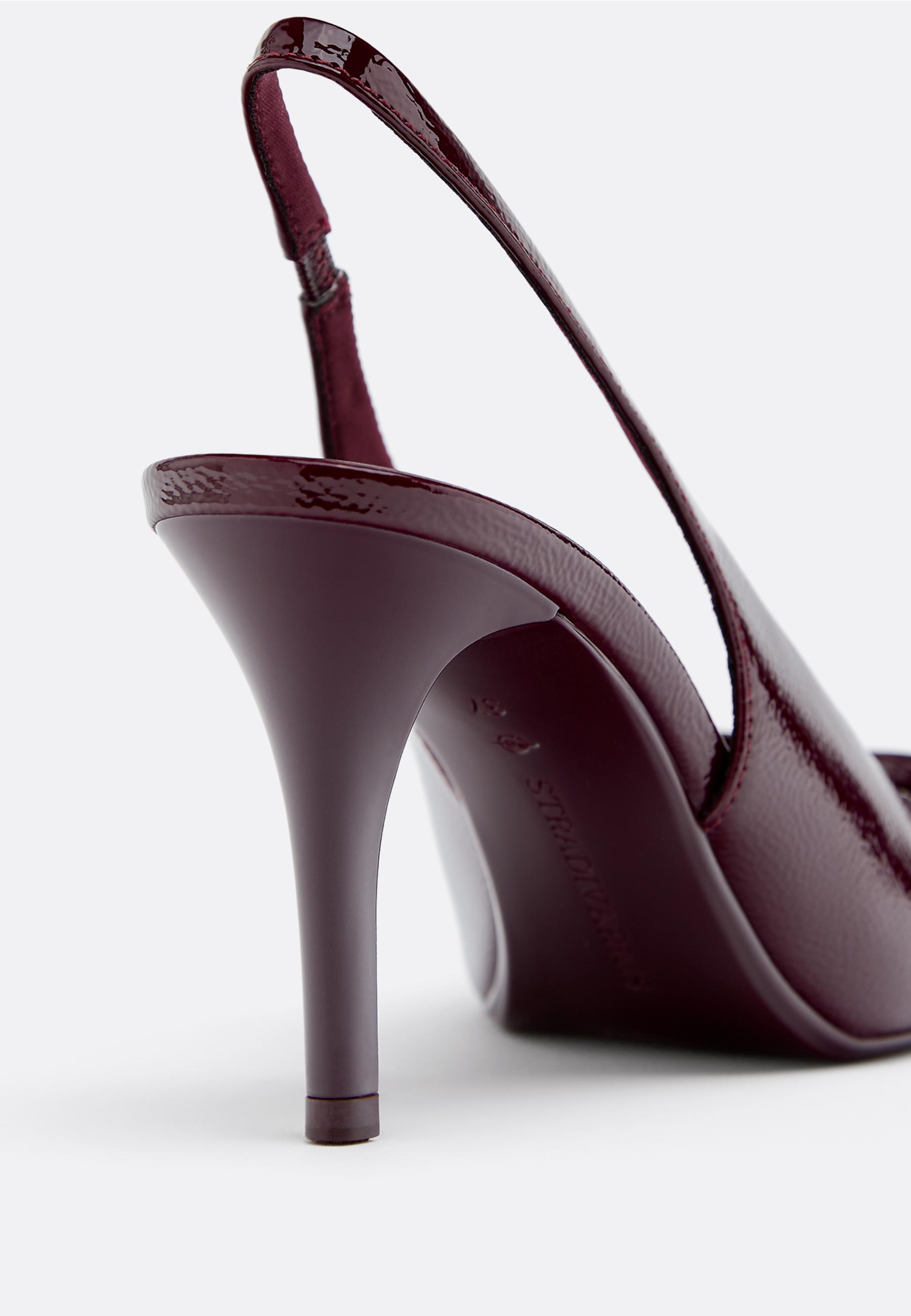Bow heel shoes — BURGUNDY