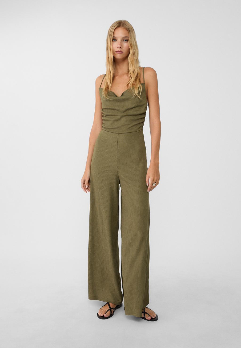 Cowl neck jumpsuit