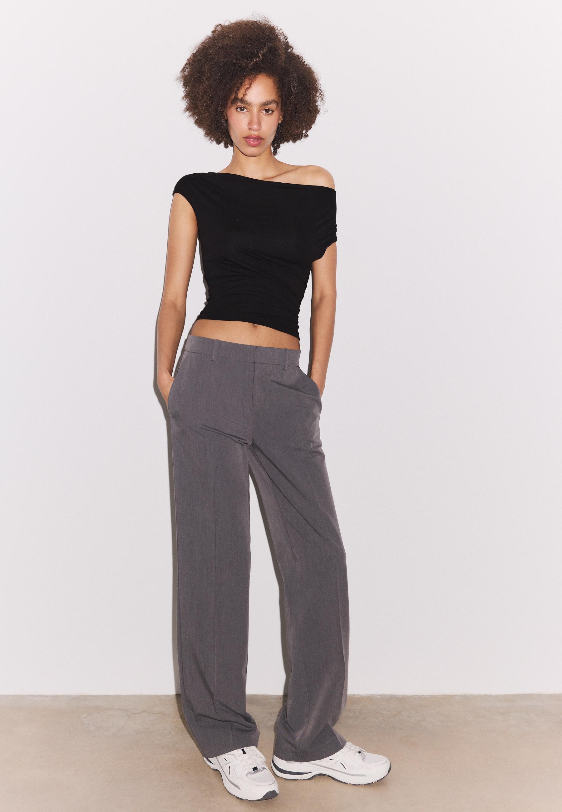 Smart trousers with pockets — Dark grey