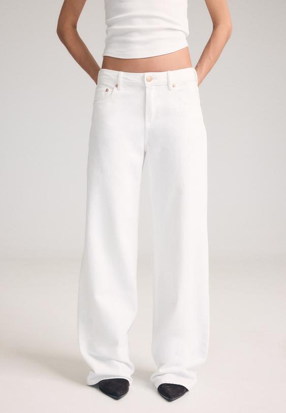 d91 jeans in twill wide leg a vita bassa