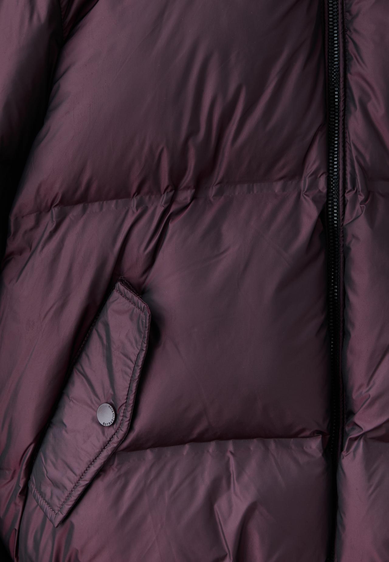 Shiny padded jacket with hood — Dark purple