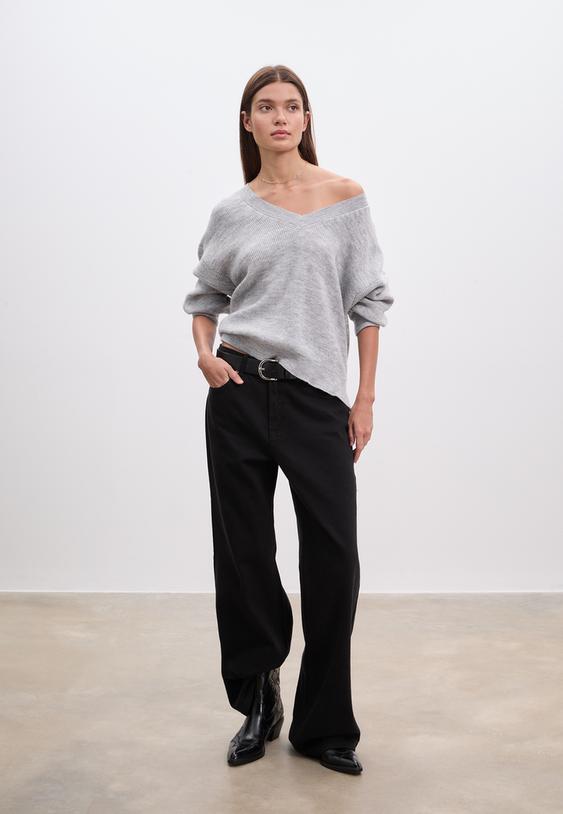 jersey cuello pico enfeltrado