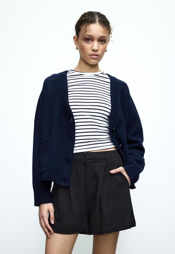 soepele shorts met linnen