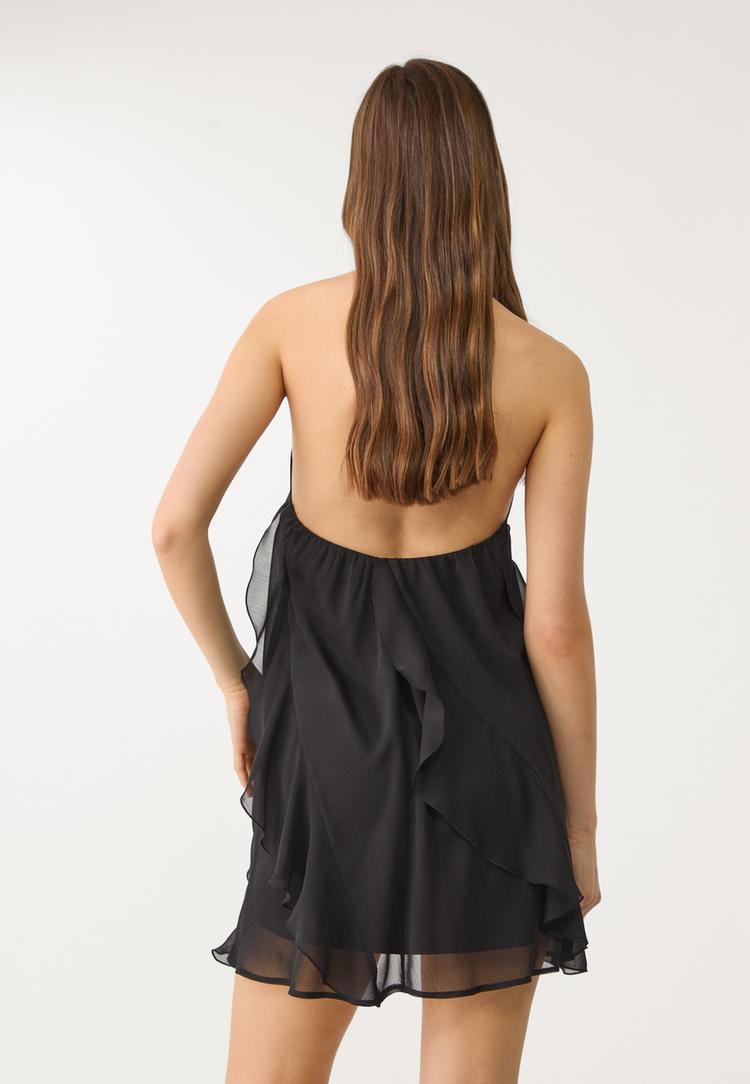 vestido fluido volantes