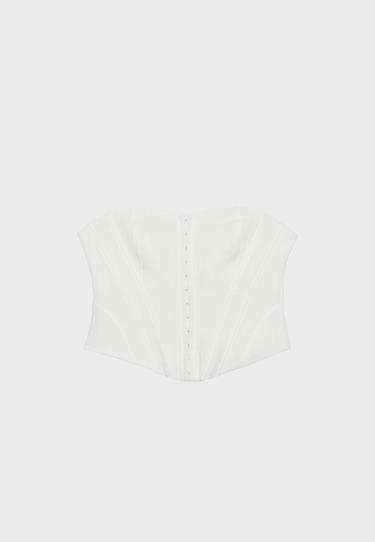 Lace-up corset — White 7